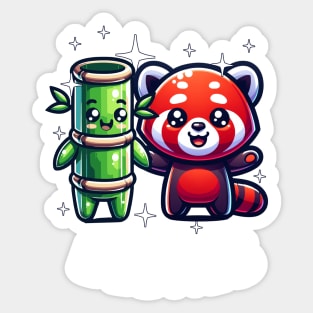 Besties Panda And Bamboo Sticker